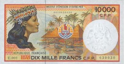 Billet de 10.000 francs pacifique