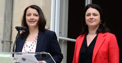 Passation de pouvoir entre Ccile Duflot et Sylvia Pinel, le 2 avril 2014