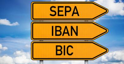 Panneaux SEPA, IBAN et BIC