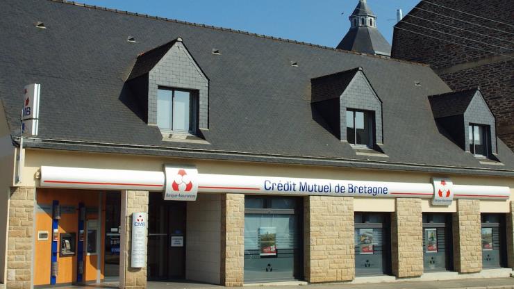 Une agence Crédit Mutuel à Janzé, en Bretagne, en 2016