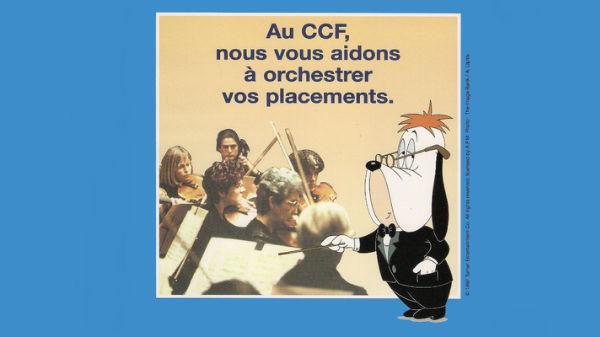 Affiche publicitaire du CCF