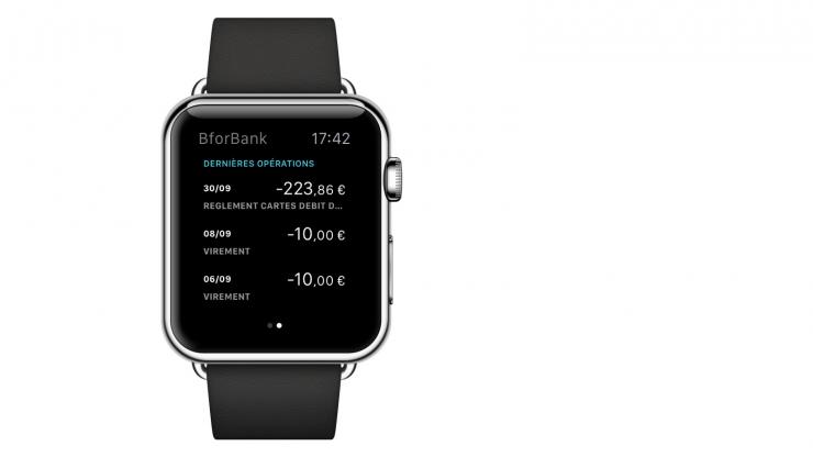Application Apple Watch Bforbank