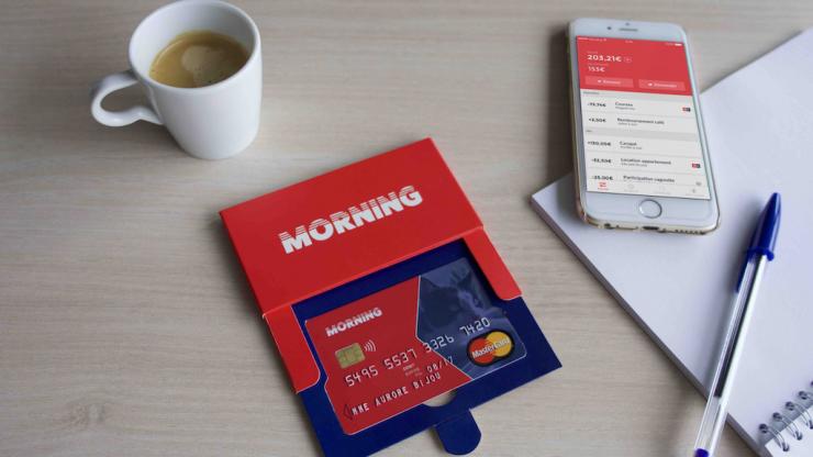 Carte bancaire et application Morning