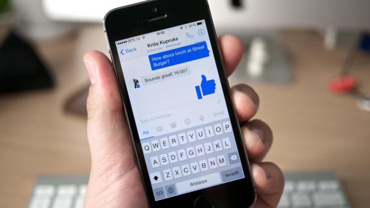 Facebook Messenger sur un iPhone