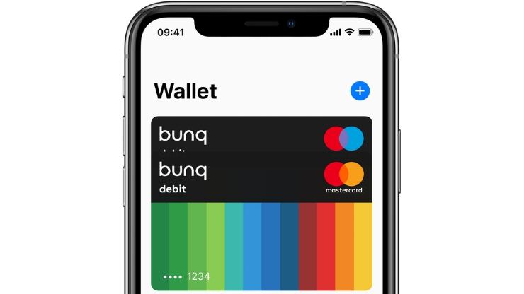 Carte Bunq dans Wallet iPhone