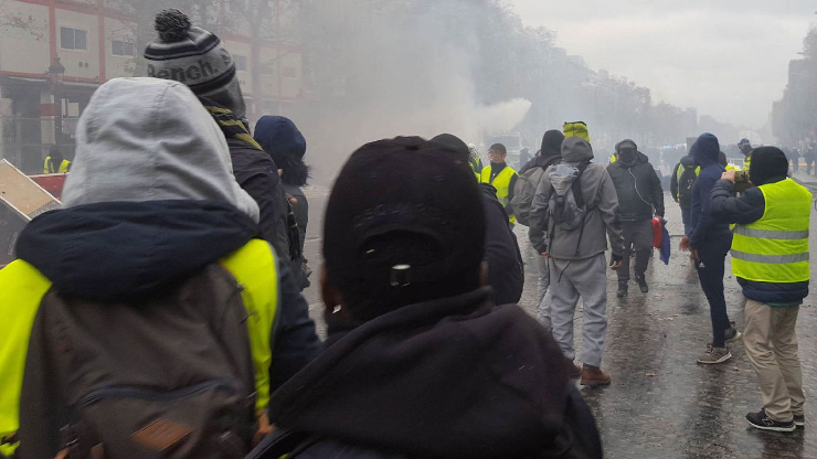 Manifestation des gilets jaunes, Champs-Elyses, novembre 2018