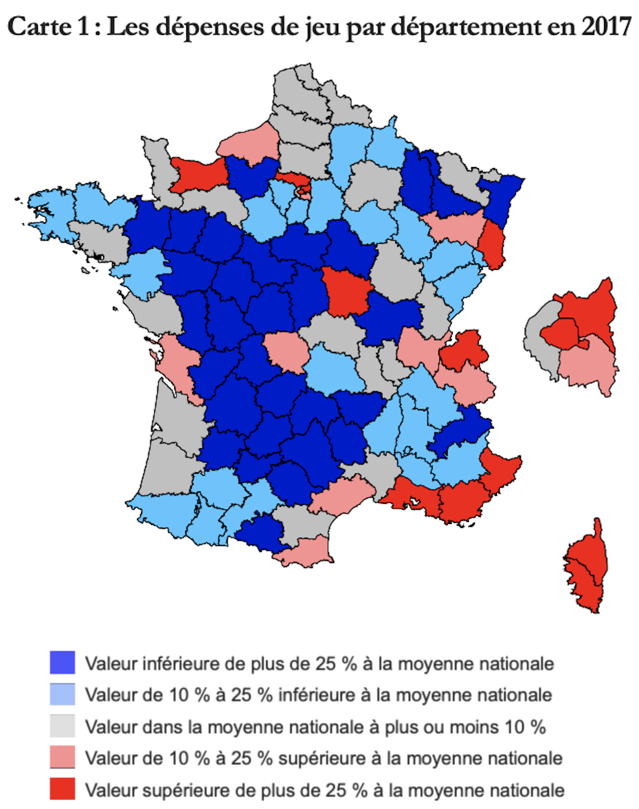 Cartographie des dpenses de jeux en France