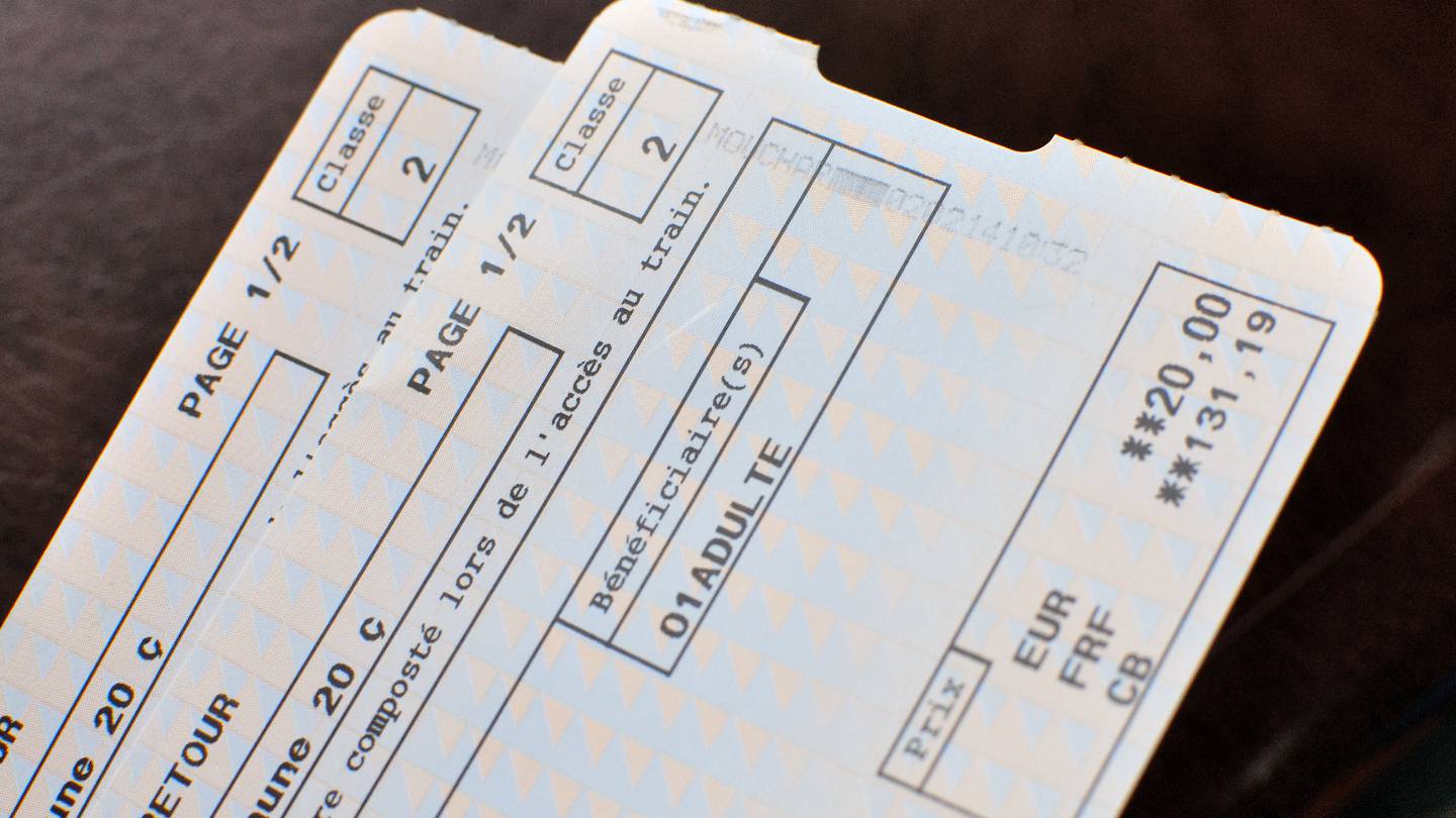 Un billet SNCF