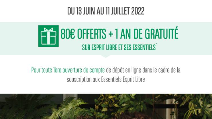 BNP Paribas : jusqu'à 80 euros offerts et 1 an de gratuité avec Esprit