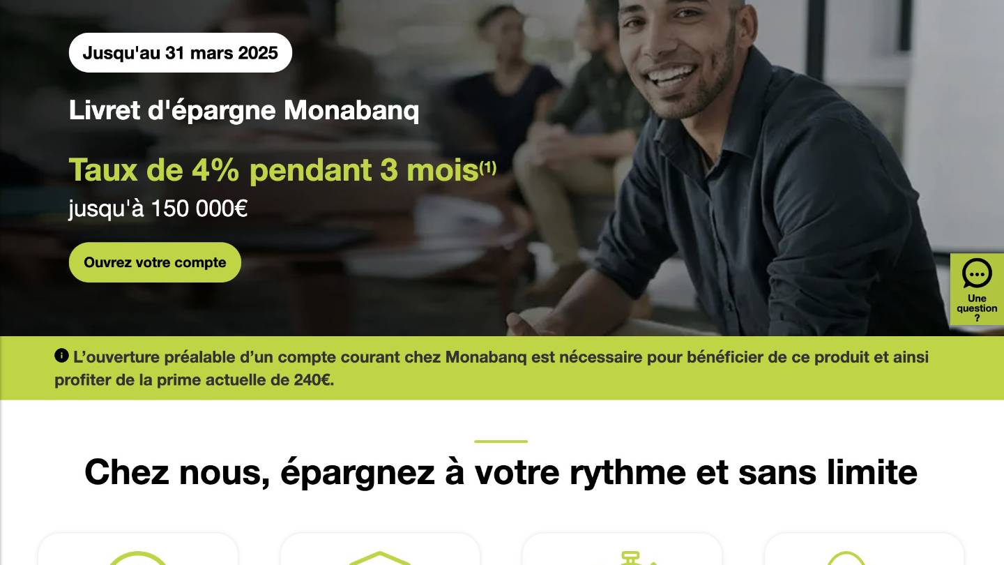 Livret Monabanq derniers jours pour bénéficier du taux boosté à