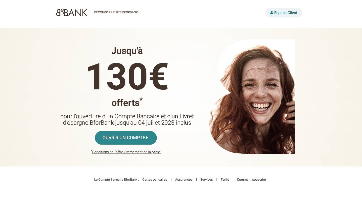 bonus 130 euros Bforbank