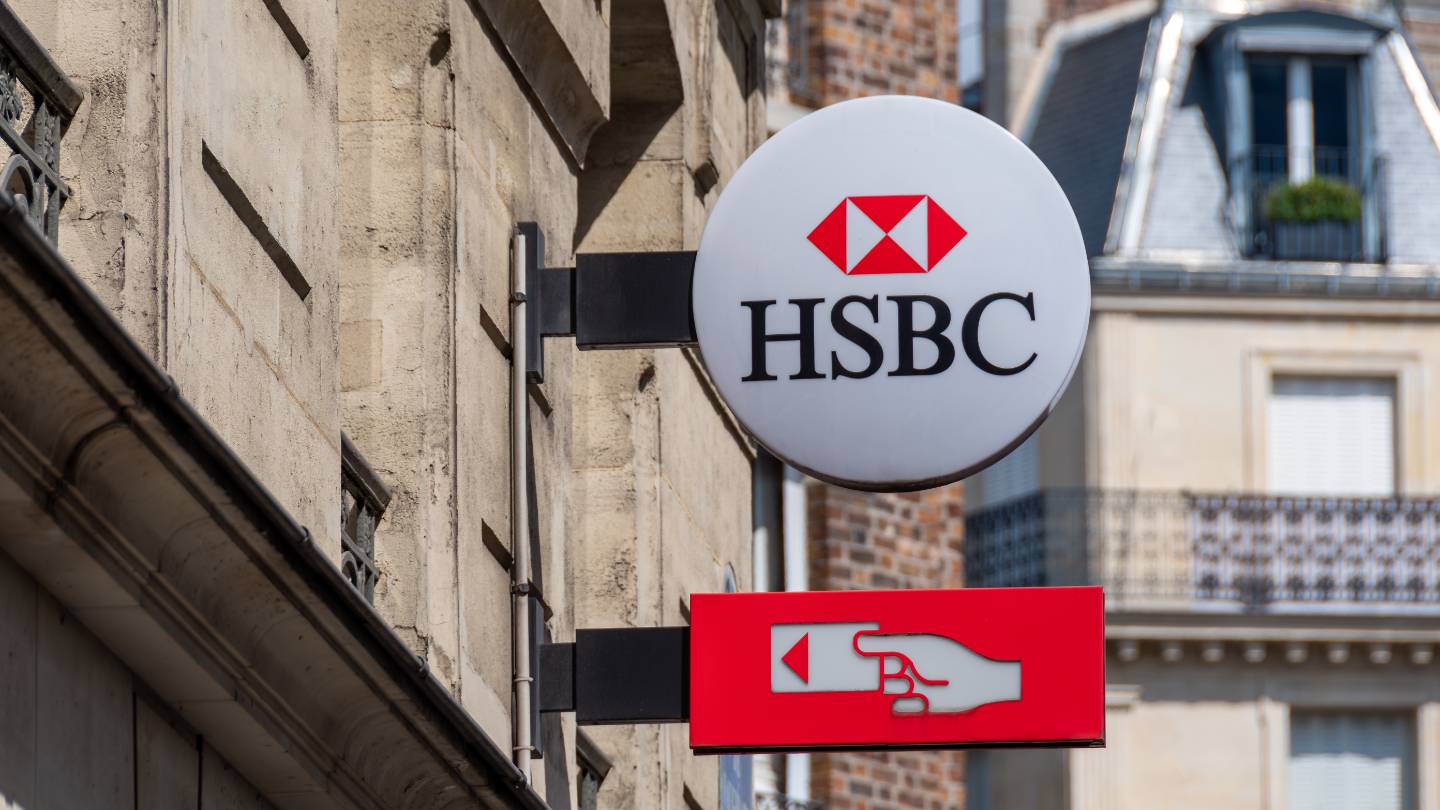 Une agence bancaire HSBC