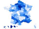 La taxe foncire est bien plus leve en moyenne dans certains dpartements.