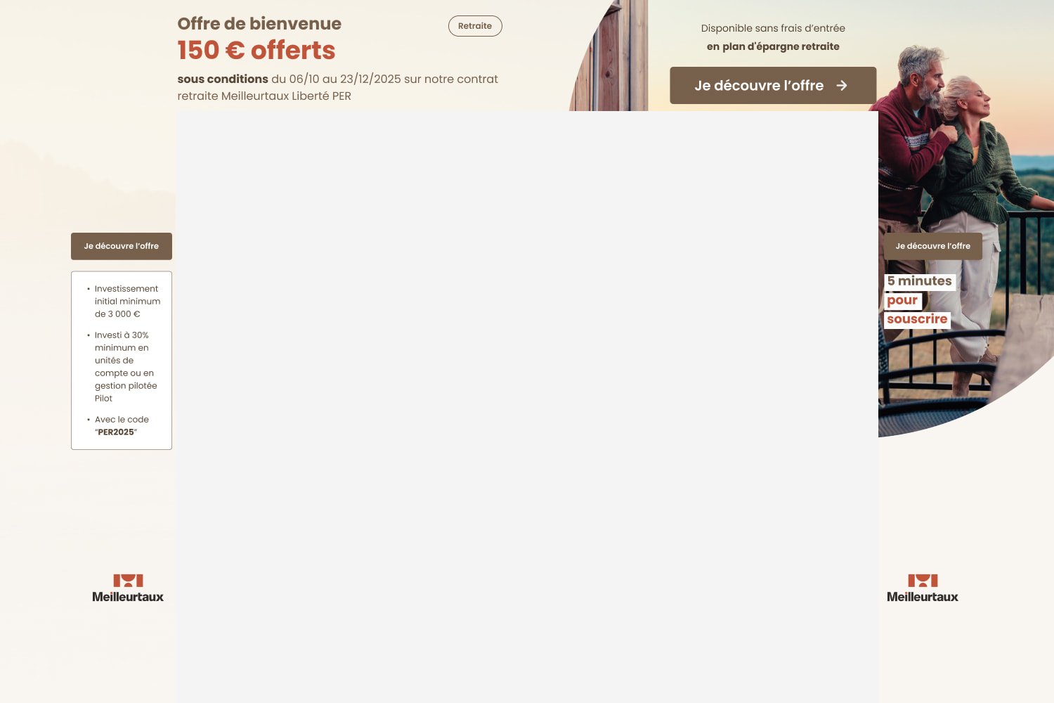 Jusqu' 150  offerts pour l'ouverture d'un PER MeilleurtauxPlacement libert PER