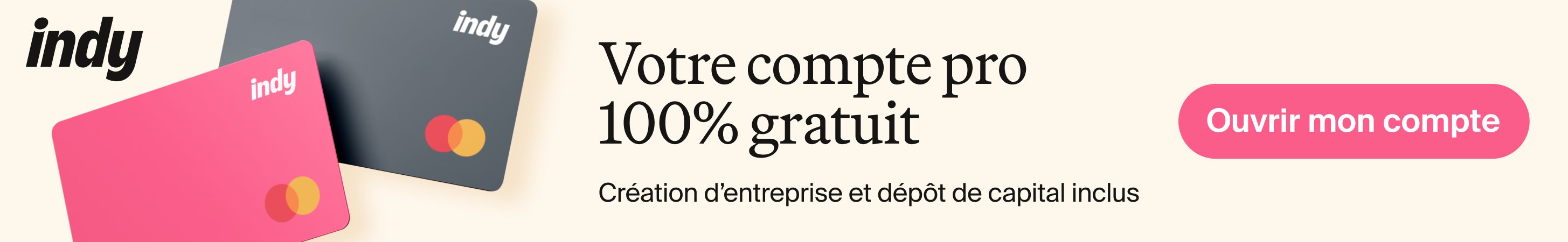 Indy compte pro 100% gratuit