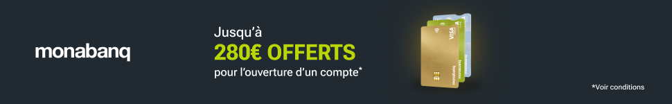 Jusqu'� 280 � offerts pour l'ouverture d'un compte Monabanq