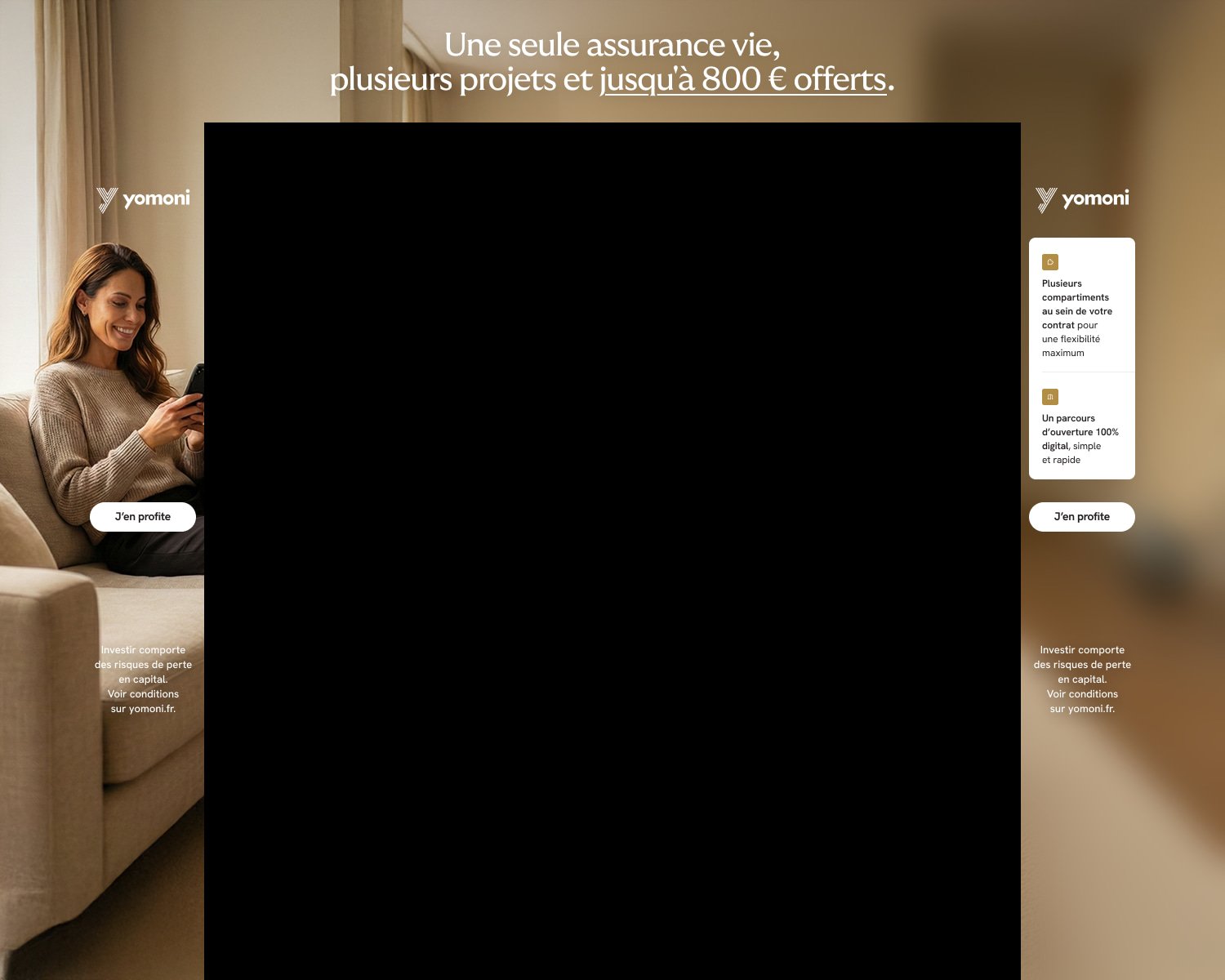 Jusqu'� 800� offerts avec Yomoni