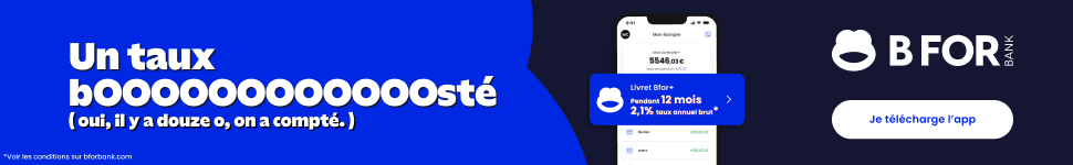 Livret BforBank 2,1% pendant 12 mois