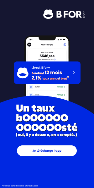 Livret BforBank 2,1% pendant 12 mois
