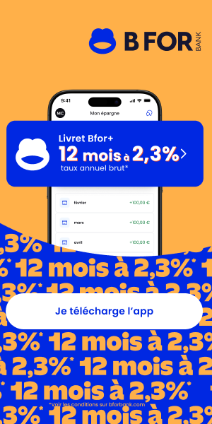 Livret BforBank 2,3% pendant 12 mois