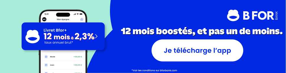 Livret BforBank 2,3% pendant 12 mois