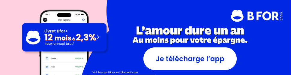 Livret BforBank 2,3% pendant 12 mois