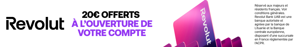 20� offerts chez Revolut