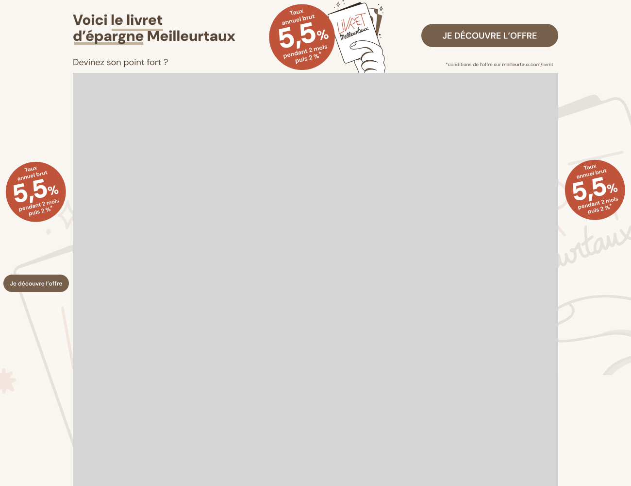 Livret Meilleurtaux à 5,5% pendant 2 mois